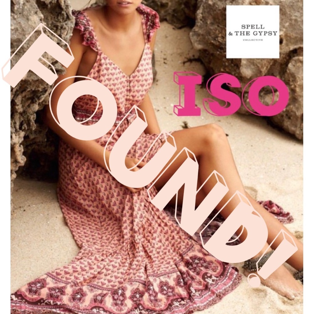 ISO Spell Sunset Road Frill Dress Peach